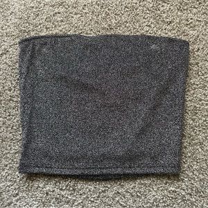 Silver Sparkly Tube Top